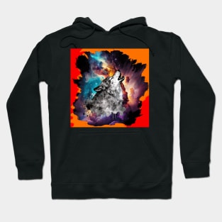 Psychedelic Howling Wolf Hoodie